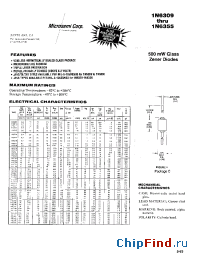 Datasheet 1N6309 manufacturer Microsemi
